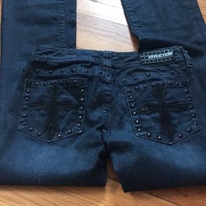 Affliction dark rinse Jade jeans LOS ANGELES